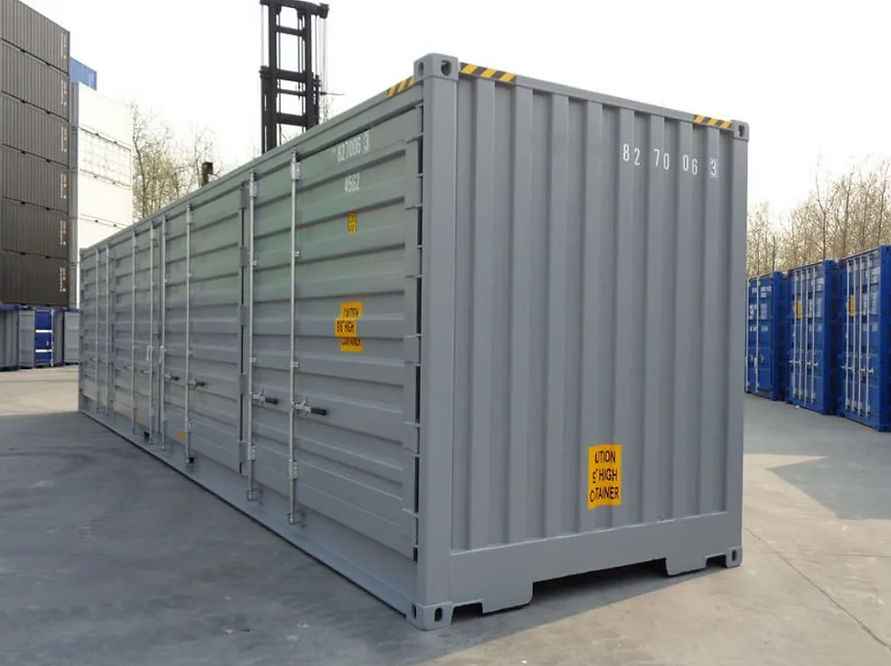 Contenedor marítimo High Cube de 40 pies Open Side (puertas laterales) - Imagen 2