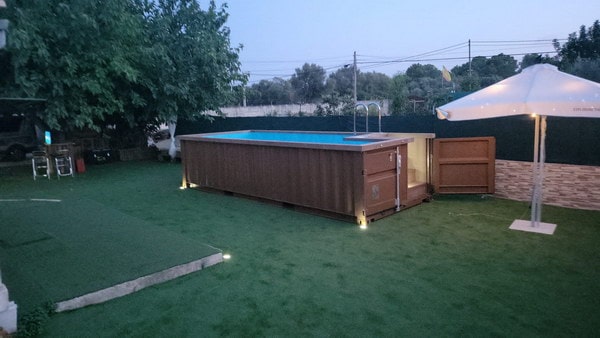 Piscina en contenedor marítimo de 20 pies semienterrada o sobre suelo. - Imagen 2