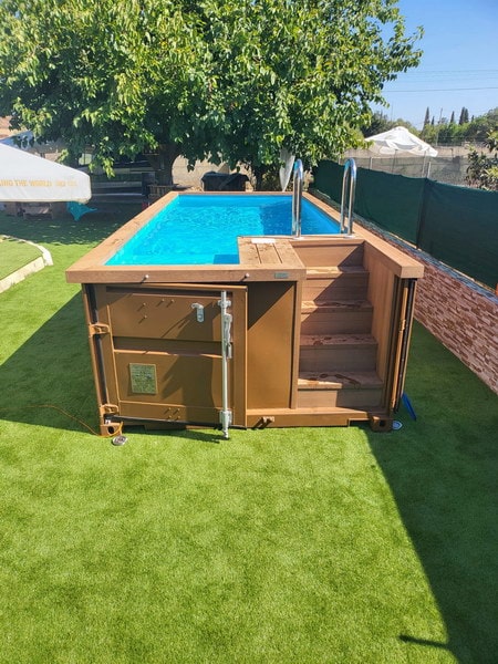 Piscina en contenedor marítimo de 20 pies semienterrada o sobre suelo. - Imagen 4
