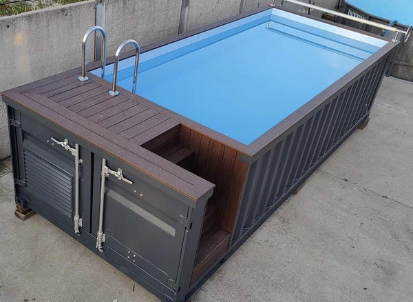 Piscina en contenedor marítimo de 20 pies semienterrada o sobre suelo. - Imagen 6