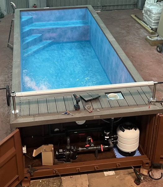 Piscina en contenedor marítimo de 20 pies semienterrada o sobre suelo. - Imagen 15