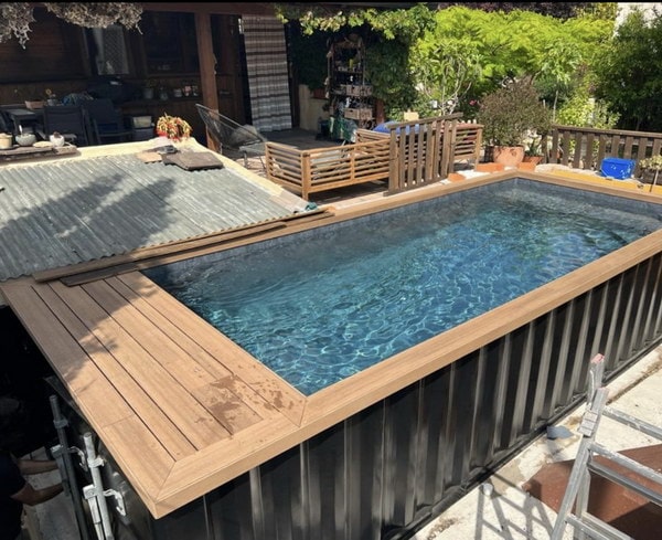 Piscina en contenedor marítimo de 20 pies semienterrada o sobre suelo. - Imagen 16
