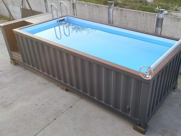 Piscina en contenedor marítimo de 20 pies semienterrada o sobre suelo. - Imagen 17